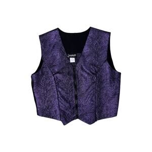 Vintage Banjo Dallas Purple Snakeskin American Western Horse Show Vest